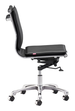 Lider Black Plus Armless Office Chair - Ornate Home