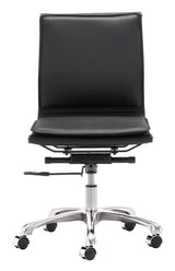 Lider Black Plus Armless Office Chair - Ornate Home