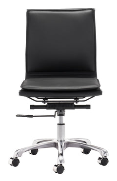 Lider Black Plus Armless Office Chair - Ornate Home