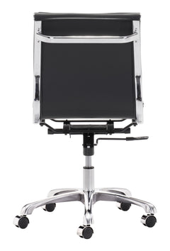 Lider Black Plus Armless Office Chair - Ornate Home