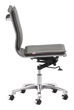 Lider Gray Plus Armless Office Chair - Ornate Home
