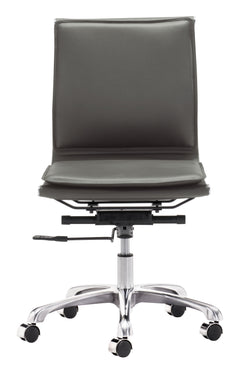 Lider Gray Plus Armless Office Chair - Ornate Home