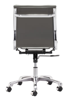 Lider Gray Plus Armless Office Chair - Ornate Home
