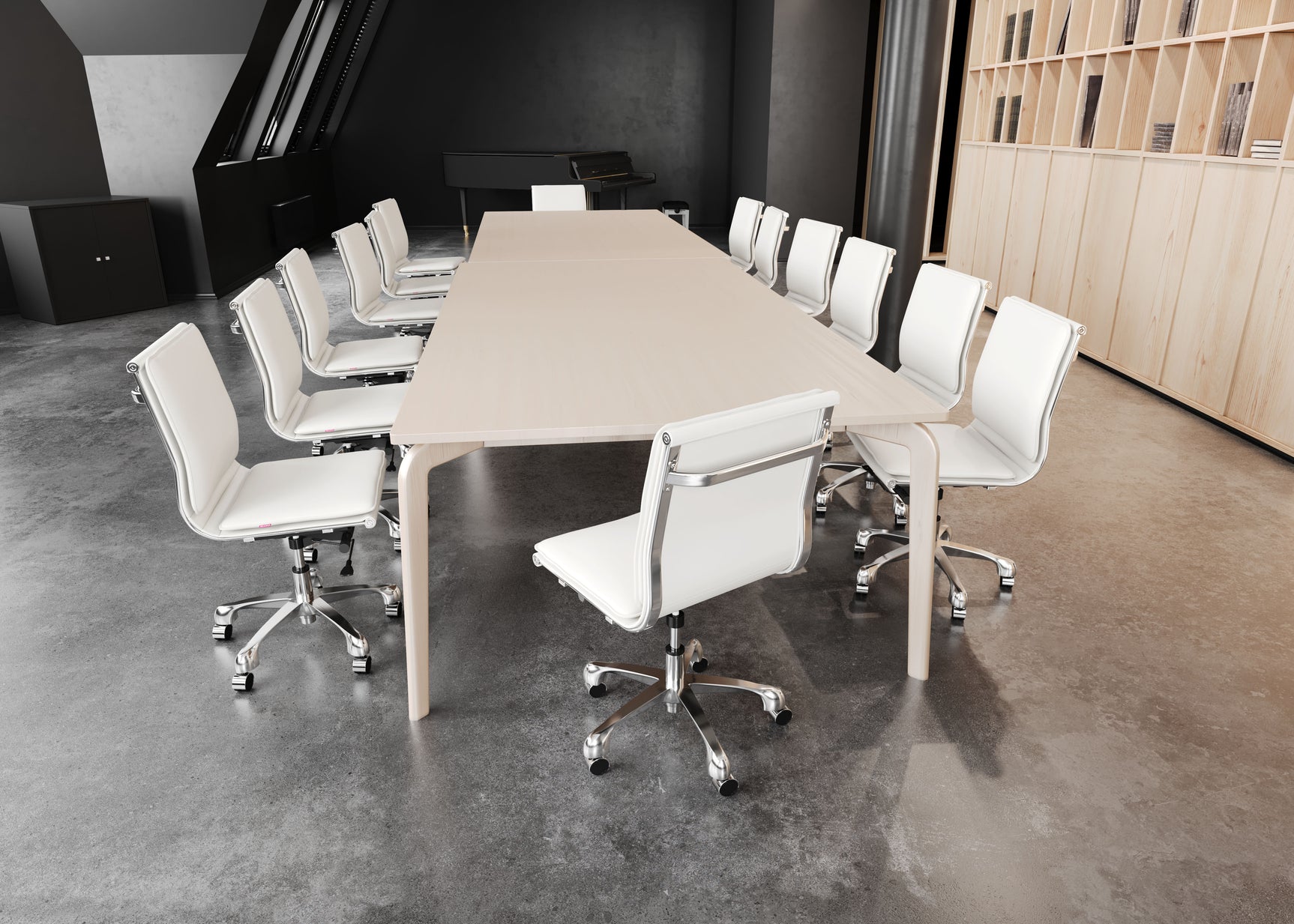 Lider White Plus Armless Office Chair - Ornate Home