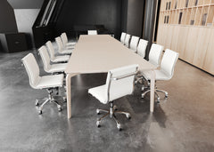 Lider White Plus Armless Office Chair - Ornate Home