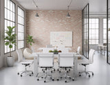 Lider White Plus Armless Office Chair - Ornate Home