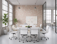 Lider White Plus Armless Office Chair - Ornate Home