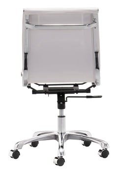 Lider White Plus Armless Office Chair - Ornate Home