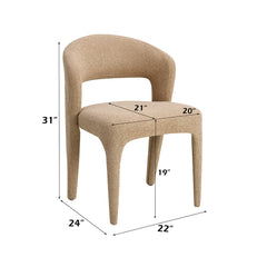 Lidi Light Brown Side Chair (Set of 2) - Ornate Home