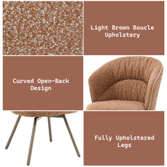 Lidi Rust Orange Arm Chair (Set of 2) - Ornate Home