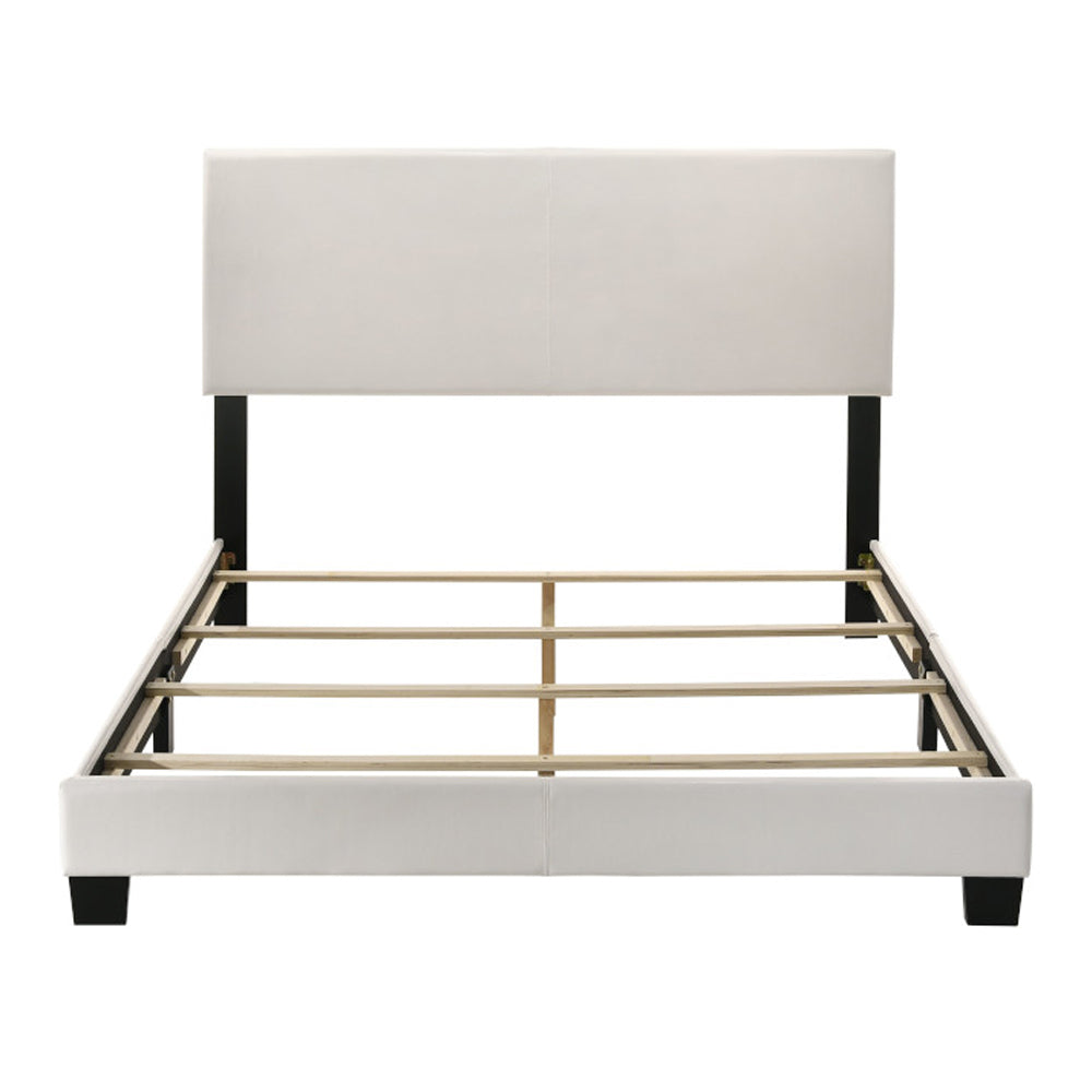 Lien White PU Queen Bed - Ornate Home