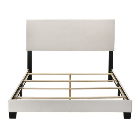 Lien White PU Queen Bed - Ornate Home