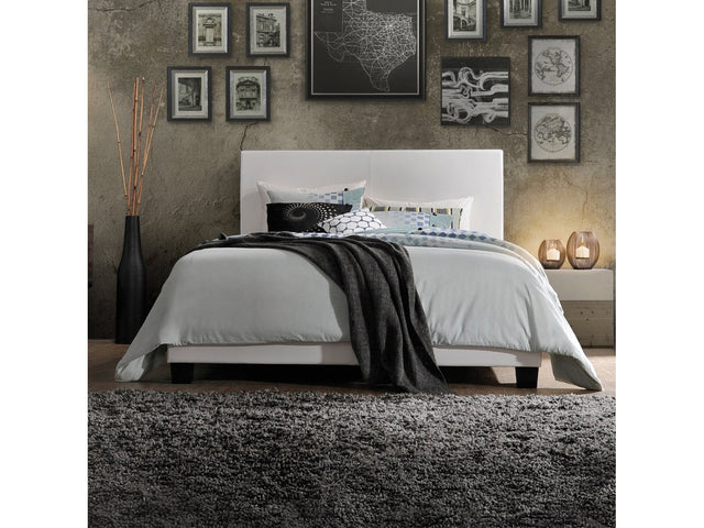 Lien White PU Queen Bed - Ornate Home