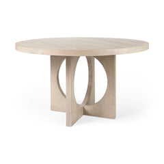 Liesl Gray 54" Round Pedestal Dining Table - Ornate Home