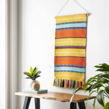 Ligaya Colorful Striped Bohemian Wall Hanging - Ornate Home