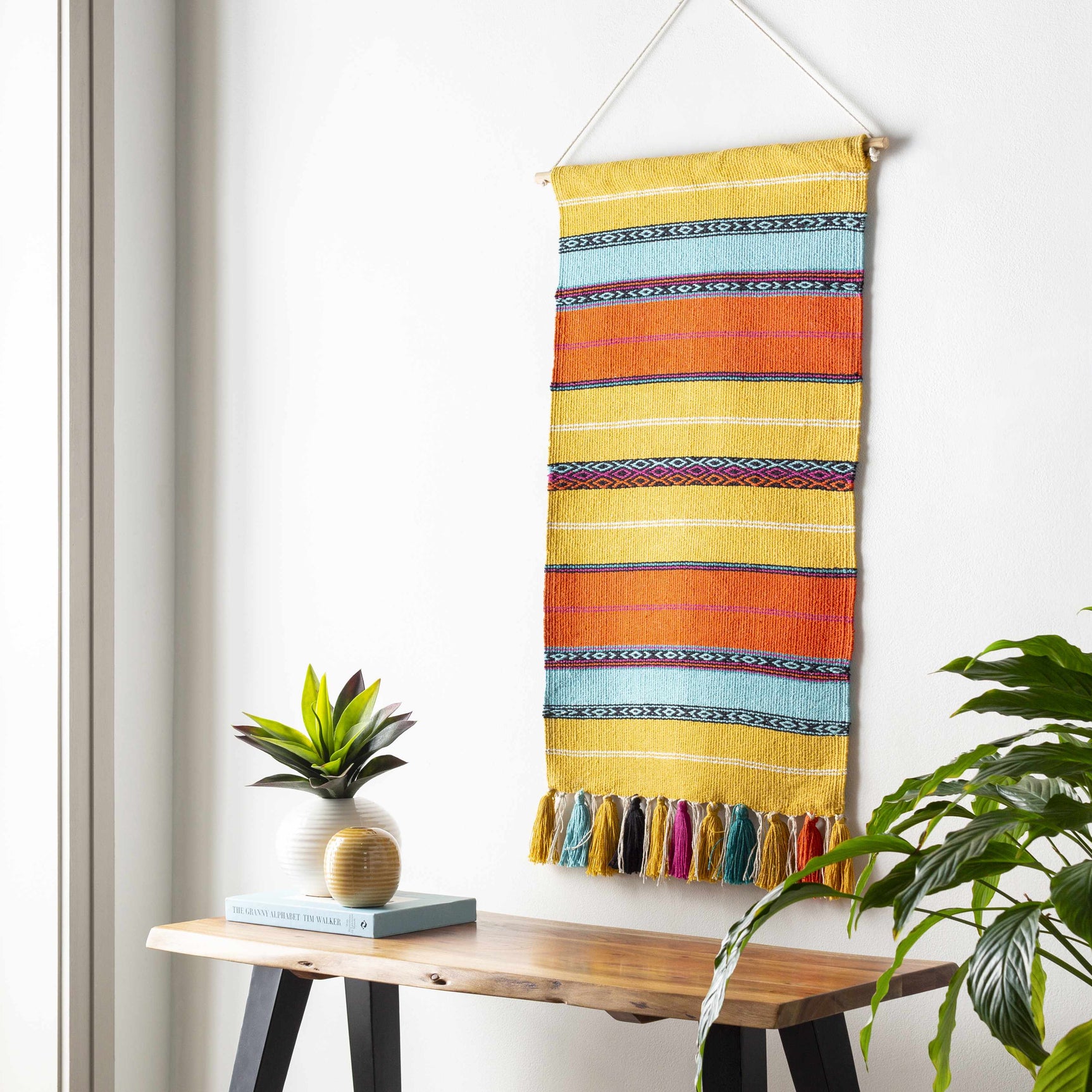 Ligaya Colorful Striped Bohemian Wall Hanging - Ornate Home