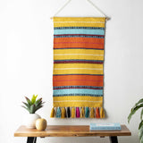 Ligaya Colorful Striped Bohemian Wall Hanging - Ornate Home