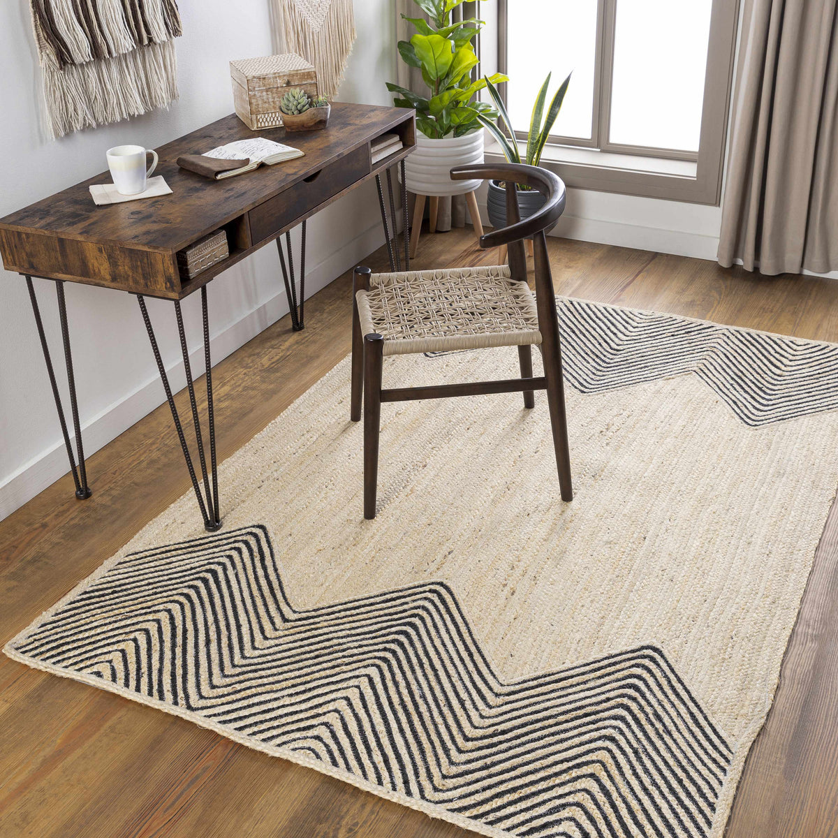 Light Beige Ringtead Jute Braided Carpet - Clearance - Ornate Home