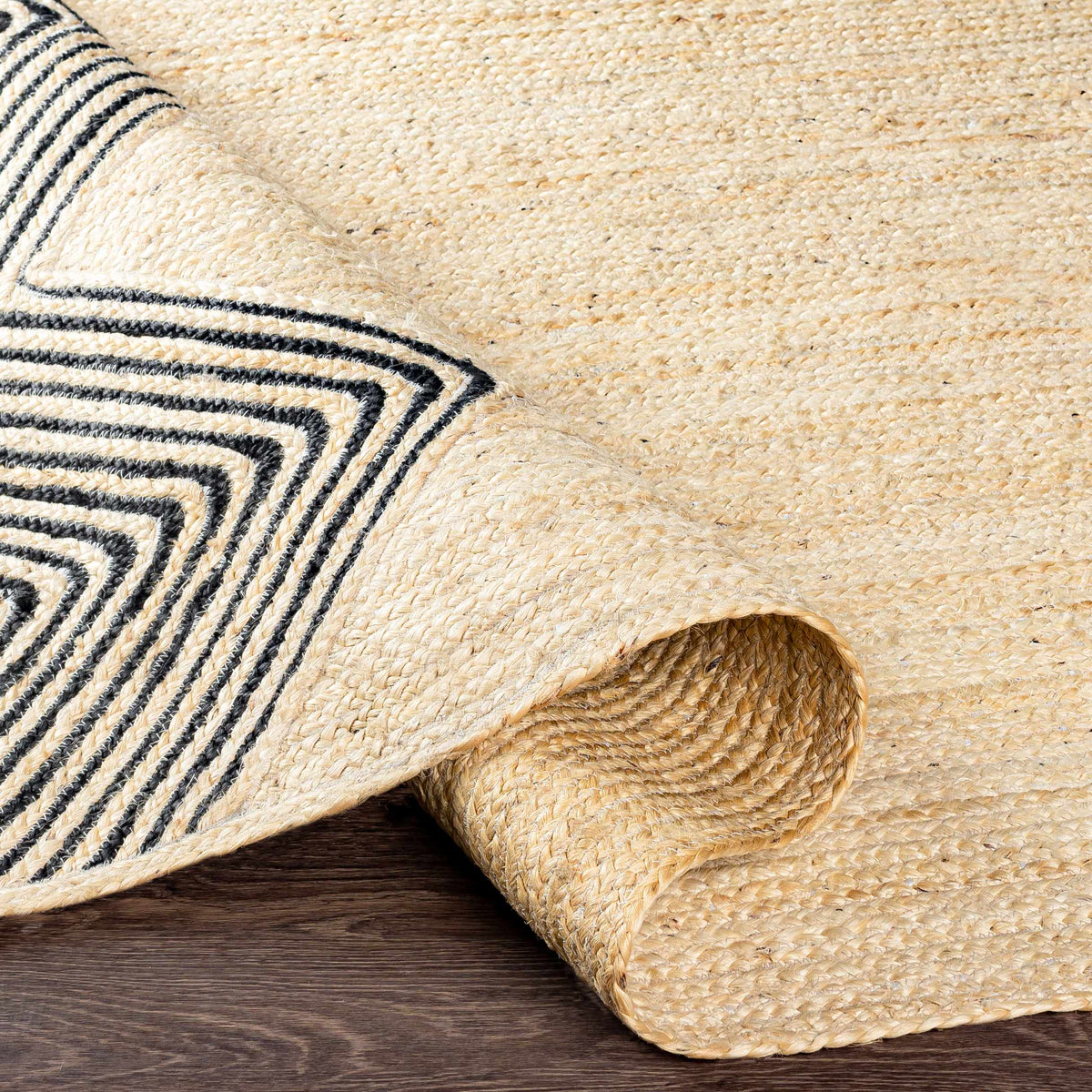 Light Beige Ringtead Jute Braided Carpet - Clearance - Ornate Home
