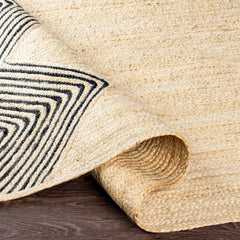Light Beige Ringtead Jute Braided Carpet - Clearance - Ornate Home
