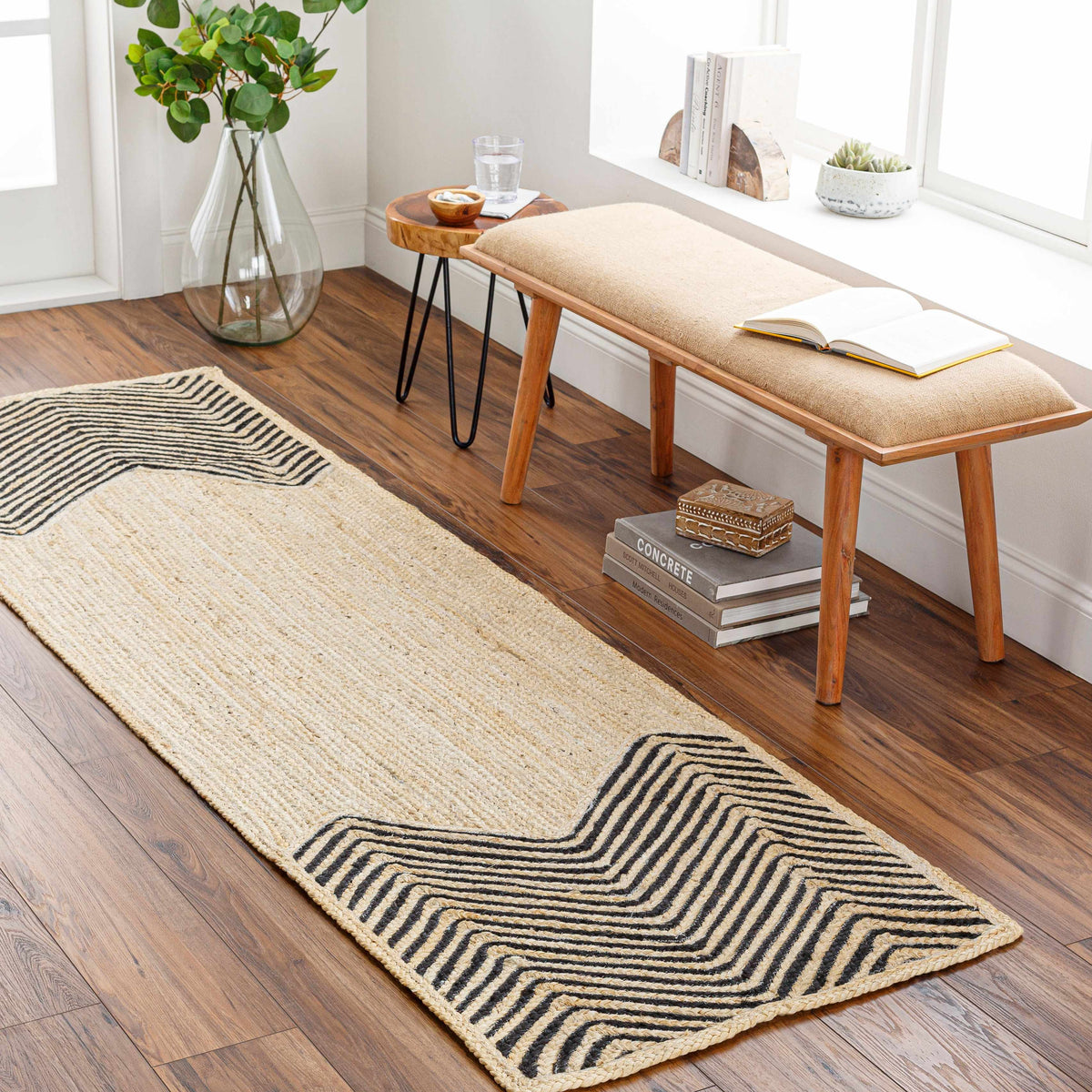 Light Beige Ringtead Jute Braided Carpet - Clearance - Ornate Home