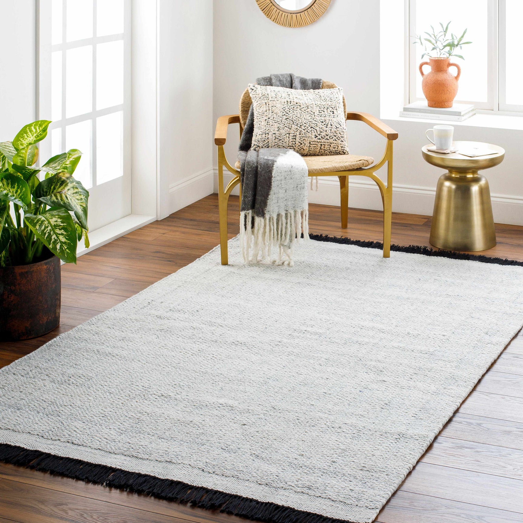 Light Gray Anane Area Rug - Clearance - Ornate Home