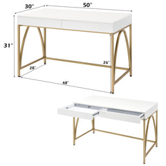 Lightmane White Vanity Desk - Ornate Home