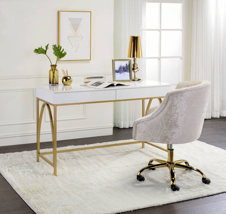 Lightmane White Vanity Desk - Ornate Home