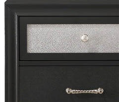 Lila Black Upholstered Panel Youth Bedroom Set - Ornate Home