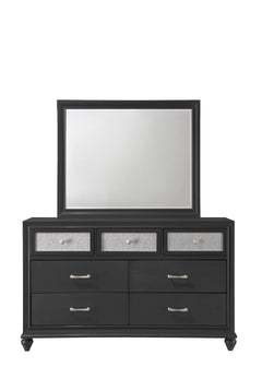 Lila Black Upholstered Panel Youth Bedroom Set - Ornate Home