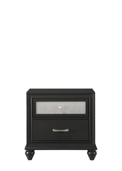 Lila Black Upholstered Panel Youth Bedroom Set - Ornate Home