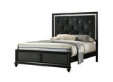 Lila Black Upholstered Panel Youth Bedroom Set - Ornate Home