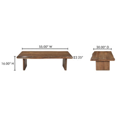 Lila Brown Coffee Table - Ornate Home