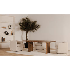Lila Brown Large Dining Table - Ornate Home