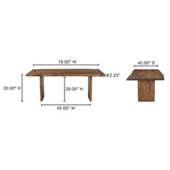 Lila Brown Small Dining Table - Ornate Home