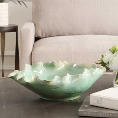 Lila Green Glass Bowl - Ornate Home