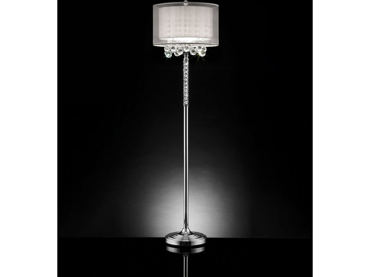 Lila Silver Floor Lamp - Ornate Home