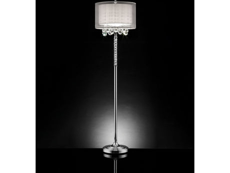 Lila Silver Floor Lamp - Ornate Home