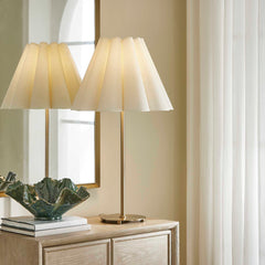 Lilabet Brass Fluted Shade Table Lamp - Ornate Home
