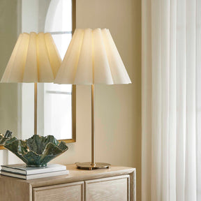 Lilabet Brass Fluted Shade Table Lamp - Ornate Home