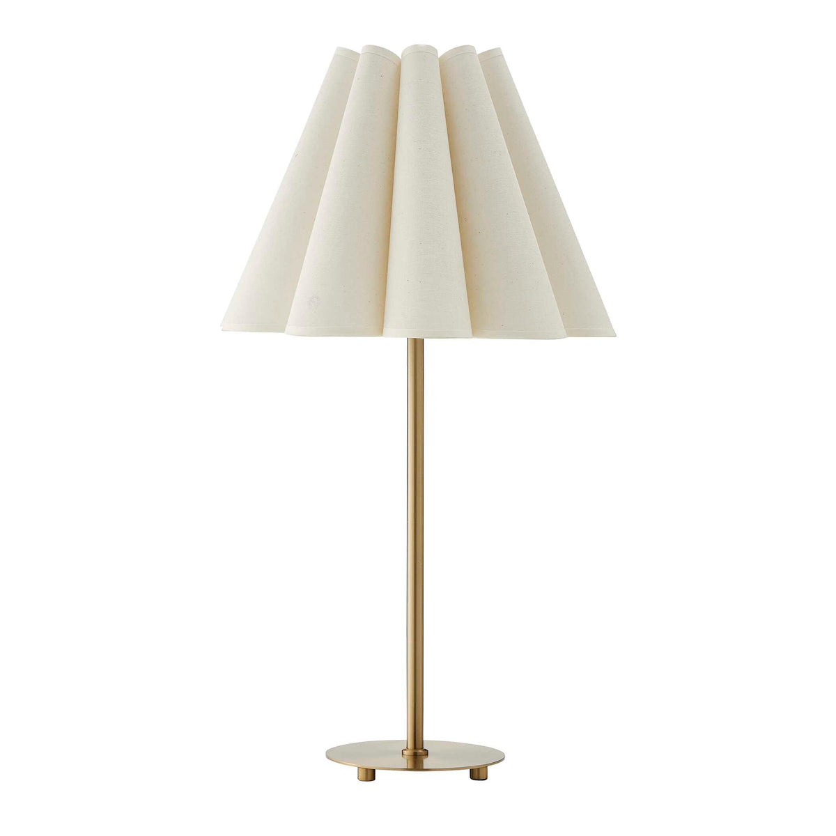 Lilabet Brass Fluted Shade Table Lamp - Ornate Home