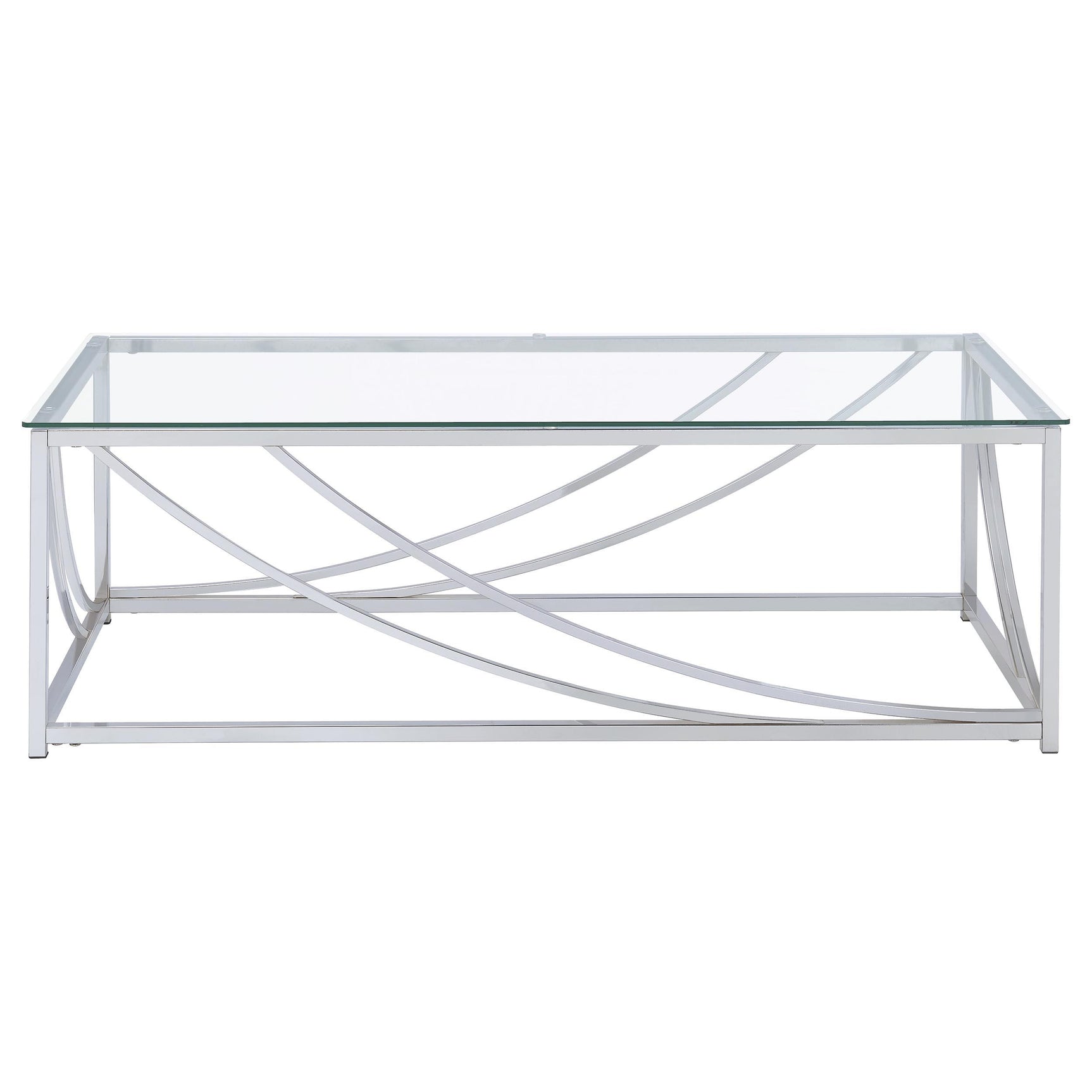 Lille Chrome 2-piece Glass Top Coffee And End Table Set - Ornate Home