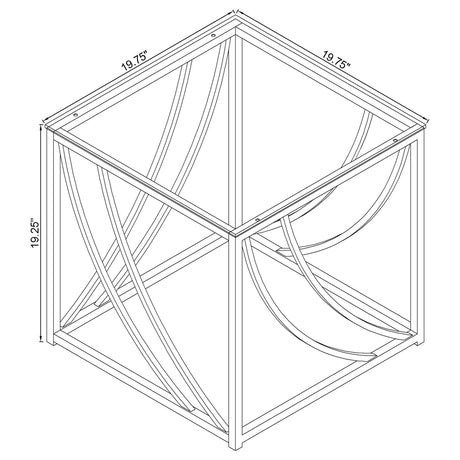 Lille Chrome 2-piece Glass Top Coffee And End Table Set - Ornate Home