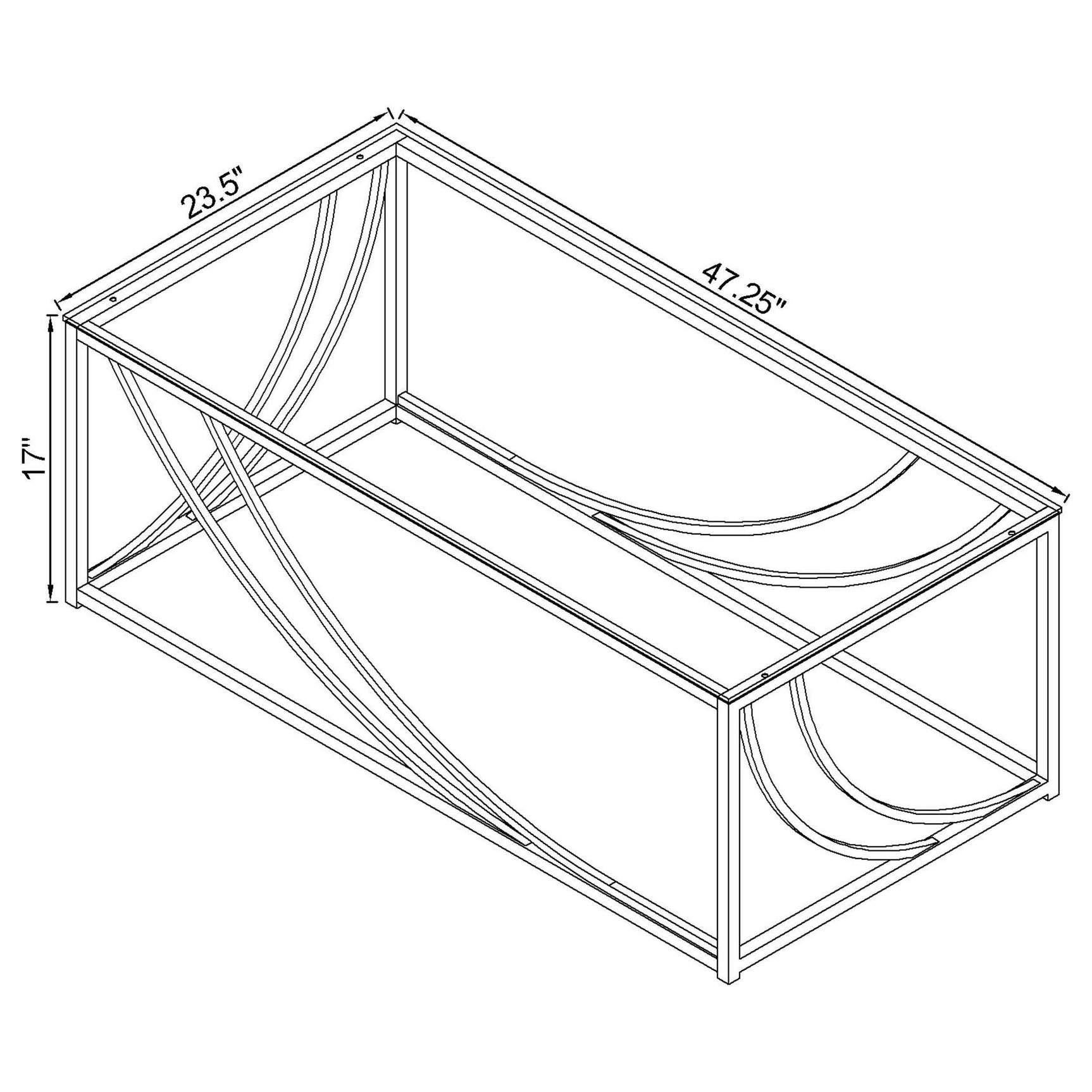 Lille Chrome 2-piece Glass Top Coffee And End Table Set - Ornate Home