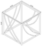 Lille Chrome 3-piece Glass Top Coffee And End Table Set - Ornate Home