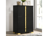 Lillestrom Black/Gold Chest - Ornate Home