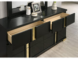 Lillestrom Black/Gold Dresser - Ornate Home