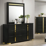 Lillestrom Black/Gold Dresser - Ornate Home
