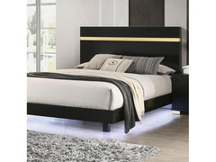 Lillestrom Black/Gold Eastern King Bed - Ornate Home