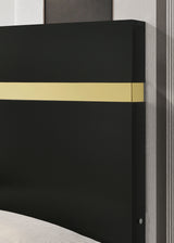 Lillestrom Black/Gold Eastern King Bed - Ornate Home